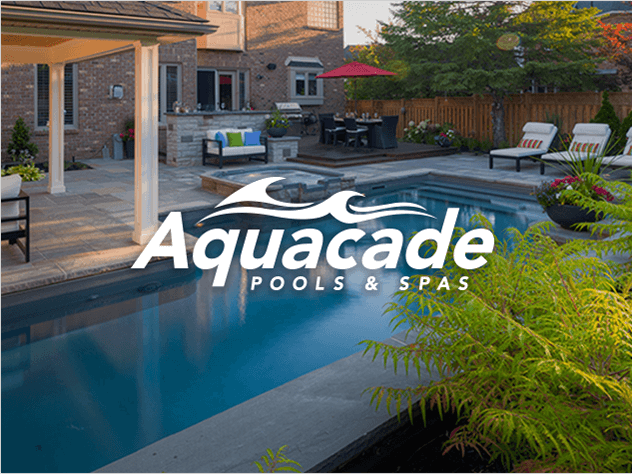 Aquacade Design & Branding on professional outdoor pool photograph